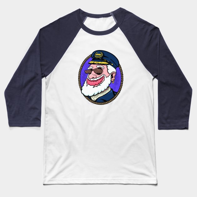 Captain Turdseye Baseball T-Shirt by gubbydesign